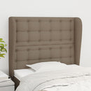 vidaXL tópszínű szövet fejtámla szárnyakkal 103 x 23 x 118/128 cm