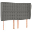 vidaXL sötétszürke szövet fejtámla szárnyakkal 147 x 23 x 118/128 cm