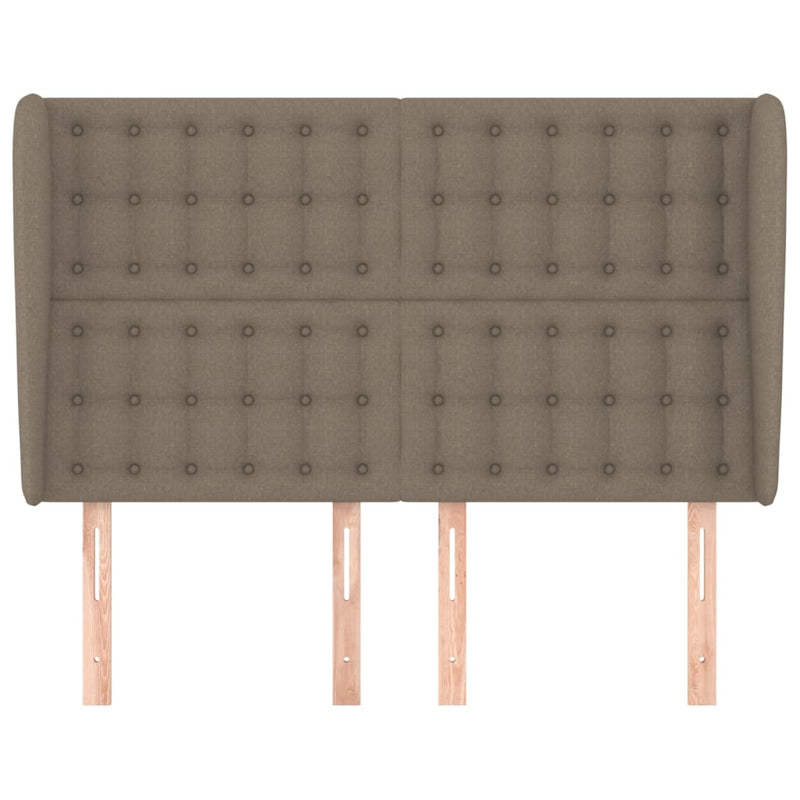 vidaXL tópszínű szövet fejtámla szárnyakkal 147 x 23 x 118/128 cm