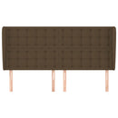 vidaXL sötétbarna szövet fejtámla szárnyakkal 163 x 23 x 118/128 cm