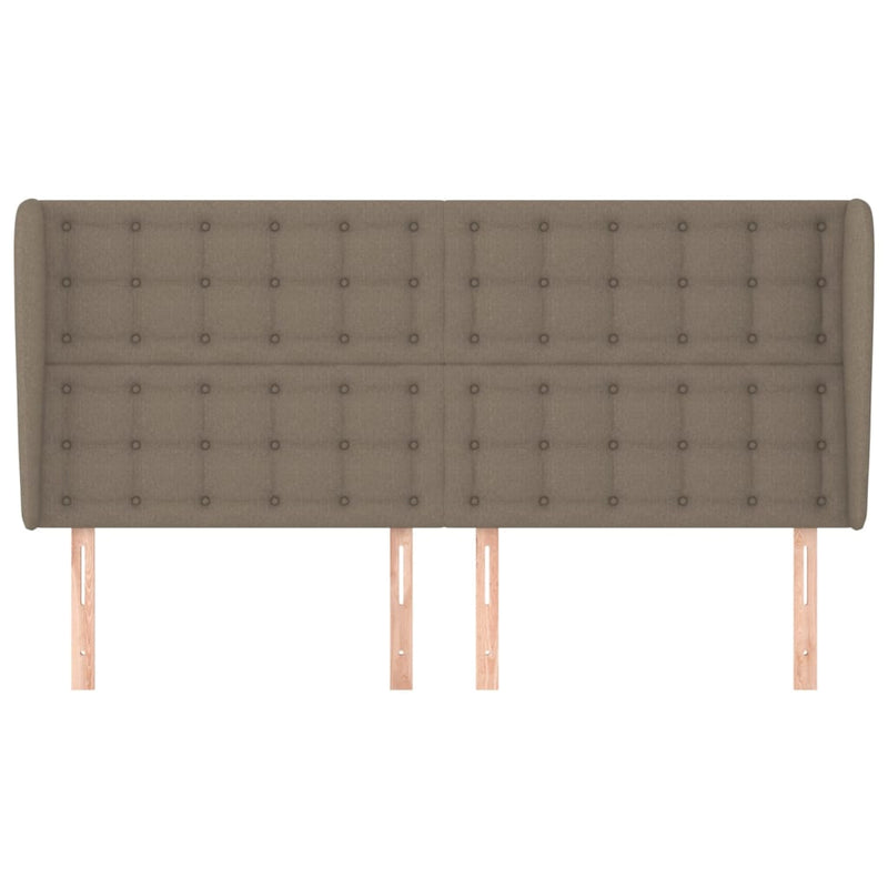 vidaXL tópszínű szövet fejtámla szárnyakkal 163 x 23 x 118/128 cm
