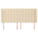 vidaXL krémszínű szövet fejtámla szárnyakkal 163 x 23 x 118/128 cm