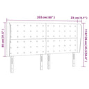 vidaXL sötétbarna szövet fejtámla szárnyakkal 203x23x118/128 cm