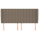 vidaXL tópszínű szövet fejtámla szárnyakkal 203x23x118/128 cm