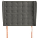vidaXL sötétszürke bársony fejtámla szárnyakkal 83 x 23 x 118/128 cm