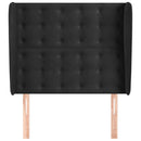 vidaXL fekete bársony fejtámla szárnyakkal 83 x 23 x 118/128 cm