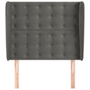 vidaXL sötétszürke bársony fejtámla szárnyakkal 93 x 23 x 118/128 cm