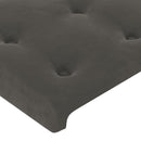 vidaXL sötétszürke bársony fejtámla szárnyakkal 93 x 23 x 118/128 cm