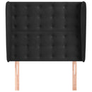 vidaXL fekete bársony fejtámla szárnyakkal 93 x 23 x 118/128 cm
