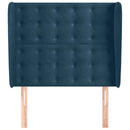 vidaXL sötétkék bársony fejtámla szárnyakkal 93 x 23 x 118/128 cm