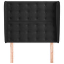 vidaXL fekete bársony fejtámla szárnyakkal 103 x 23 x 118/128 cm