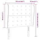 vidaXL sötétkék bársony fejtámla szárnyakkal 103 x 23 x 118/128 cm