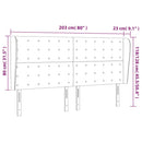 vidaXL fekete bársony fejtámla szárnyakkal 203x23x118/128 cm