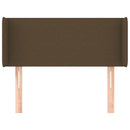 vidaXL sötétbarna szövet fejtámla szárnyakkal 93x16x78/88 cm