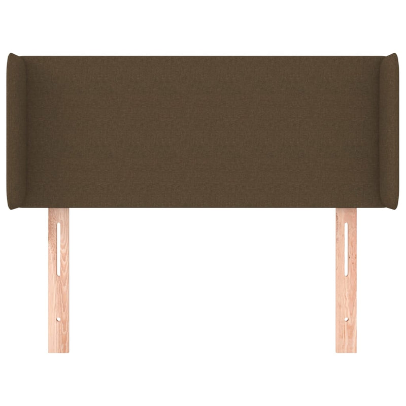 vidaXL sötétbarna szövet fejtámla szárnyakkal 93x16x78/88 cm