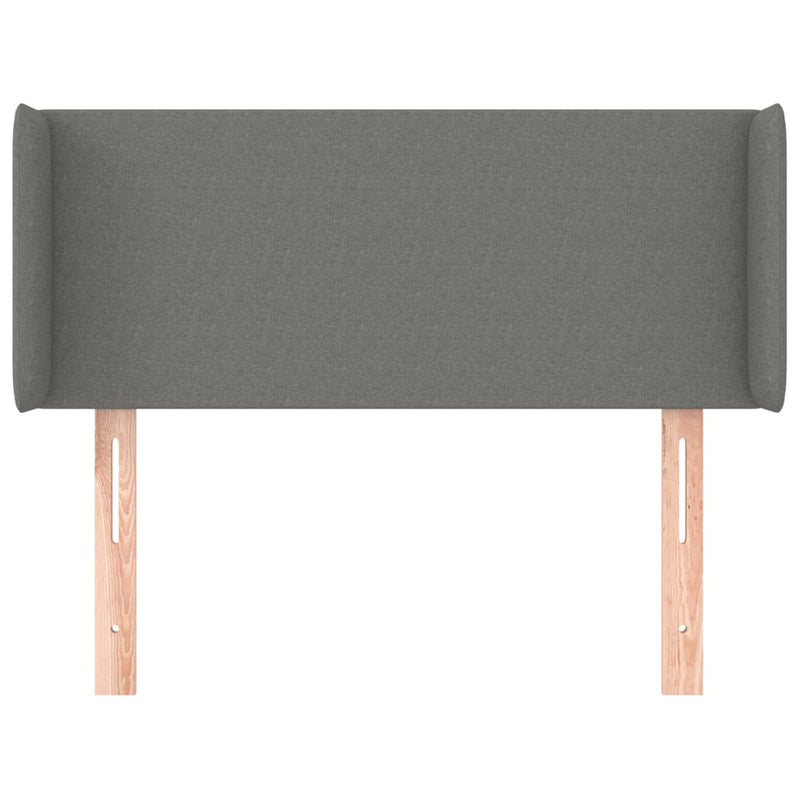 vidaXL sötétszürke szövet fejtámla szárnyakkal 103x16x78/88 cm