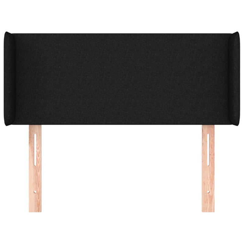 vidaXL fekete szövet fejtámla szárnyakkal 103x16x78/88 cm
