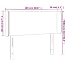 vidaXL sötétbarna szövet fejtámla szárnyakkal 103x16x78/88 cm