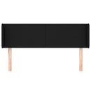 vidaXL fekete szövet fejtámla szárnyakkal 147x16x78/88 cm