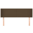 vidaXL sötétbarna szövet fejtámla szárnyakkal 147x16x78/88 cm