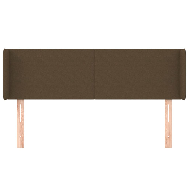 vidaXL sötétbarna szövet fejtámla szárnyakkal 147x16x78/88 cm
