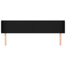 vidaXL fekete szövet fejtámla szárnyakkal 183x16x78/88 cm