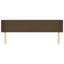 vidaXL sötétbarna szövet fejtámla szárnyakkal 183x16x78/88 cm