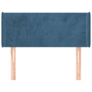 vidaXL sötétkék bársony fejtámla szárnyakkal 83x16x78/88 cm