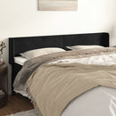 vidaXL fekete bársony szárnyas fejtámla 163x16x78/88 cm