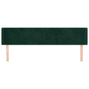 vidaXL sötétzöld bársony szárnyas fejtámla 183x16x78/88 cm