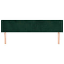 vidaXL sötétzöld bársony szárnyas fejtámla 203x16x78/88 cm