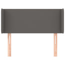 vidaXL szürke műbőr szárnyas fejtámla szárnyakkal 93x16x78/88 cm