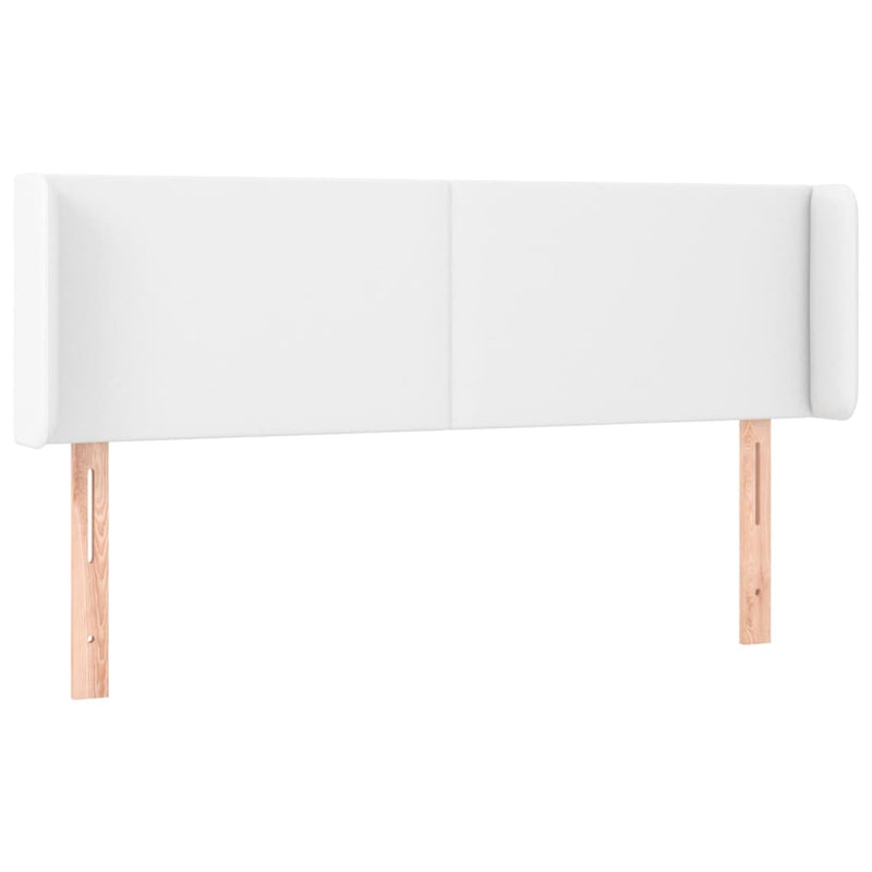 vidaXL fehér műbőr szárnyas fejtámla 147x16x78/88 cm