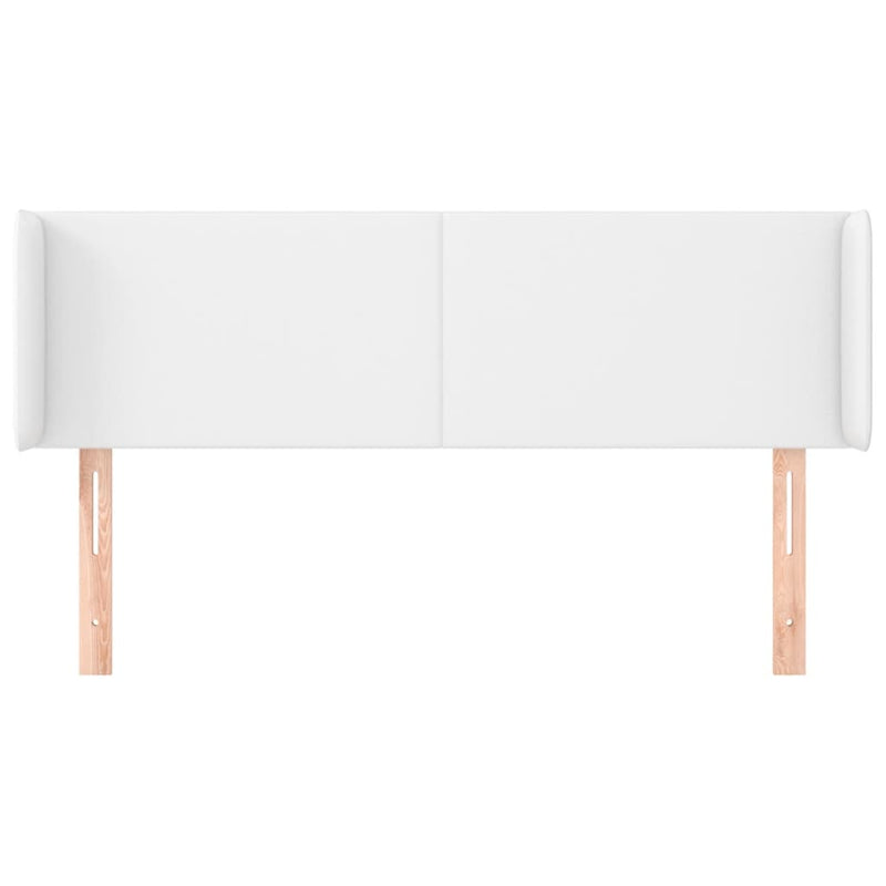 vidaXL fehér műbőr szárnyas fejtámla 147x16x78/88 cm