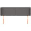 vidaXL szürke műbőr szárnyas fejtámla szárnyakkal 147x16x78/88 cm