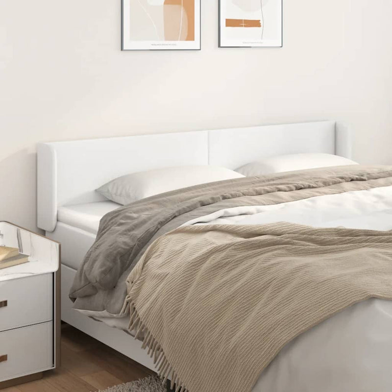 vidaXL fehér műbőr szárnyas fejtámla 163x16x78/88 cm