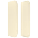 vidaXL krémszínű műbőr szárnyas fejtámla 163x16x78/88 cm