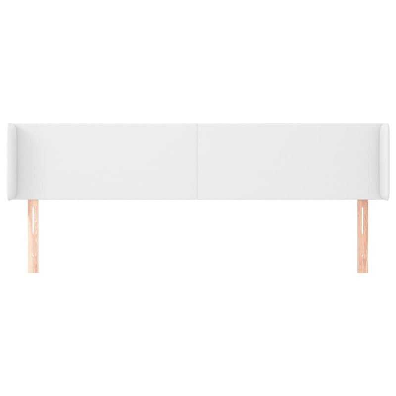 vidaXL fehér műbőr szárnyas fejtámla 183x16x78/88 cm