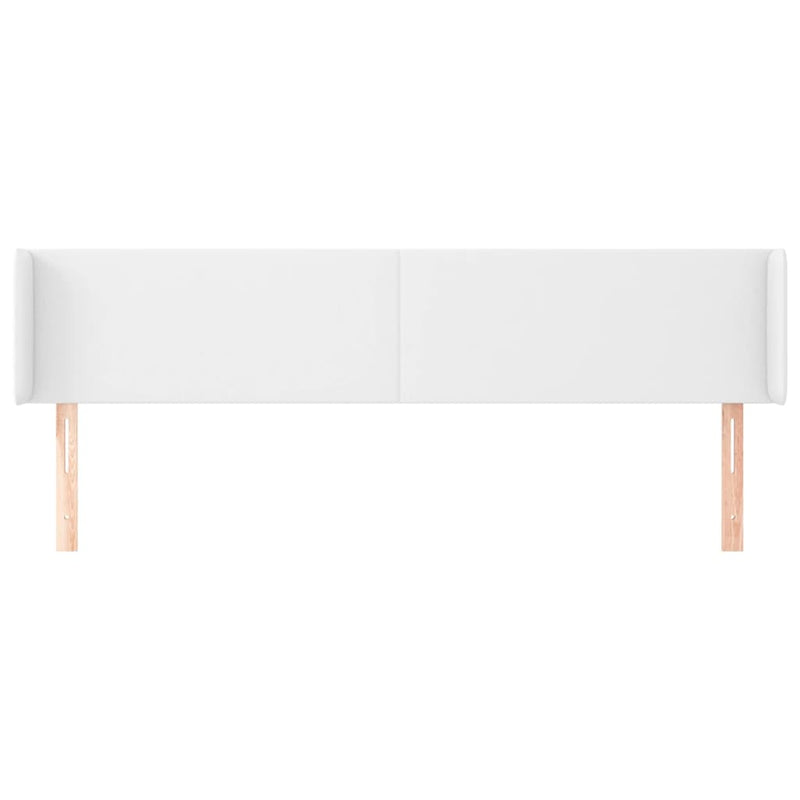 vidaXL fehér műbőr szárnyas fejtámla 203x16x78/88 cm