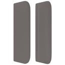 vidaXL szürke bársony szárnyas fejtámla 203x16x78/88 cm