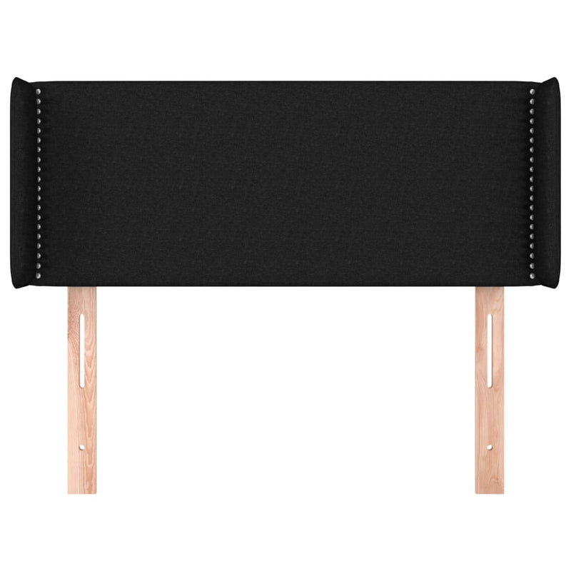vidaXL fekete szövet fejtámla szárnyakkal 83x16x78/88 cm