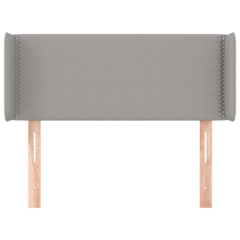 vidaXL világosszürke szövet fejtámla 93x16x78/88 cm