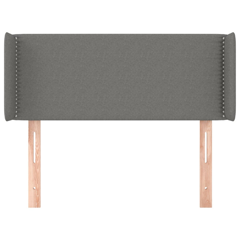vidaXL sötétszürke szövet fejtámla szárnyakkal 93x16x78/88 cm