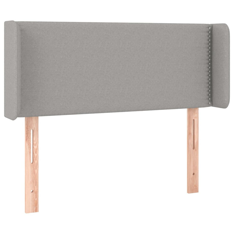 vidaXL világosszürke szövet fejtámla 103x16x78/88 cm