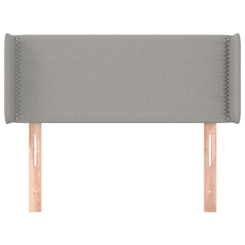 vidaXL világosszürke szövet fejtámla 103x16x78/88 cm