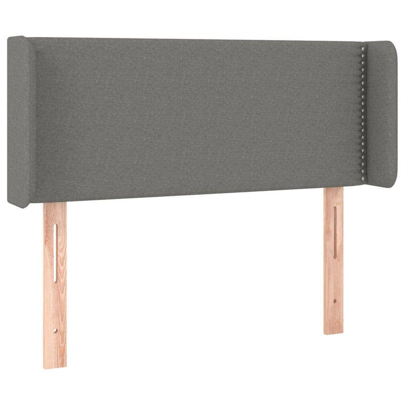 vidaXL sötétszürke szövet fejtámla szárnyakkal 103x16x78/88 cm