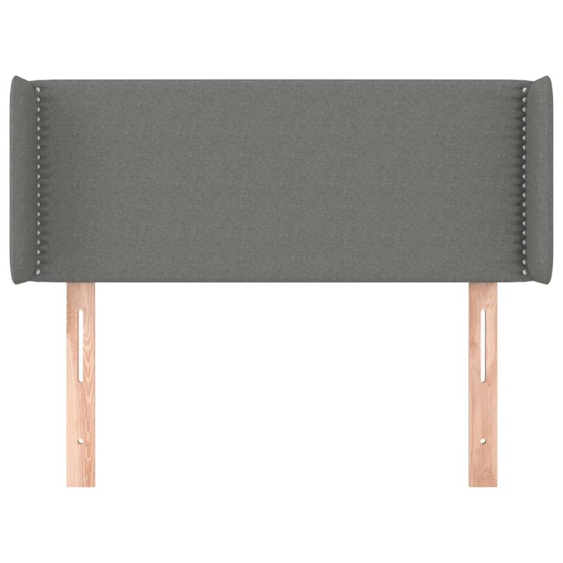 vidaXL sötétszürke szövet fejtámla szárnyakkal 103x16x78/88 cm