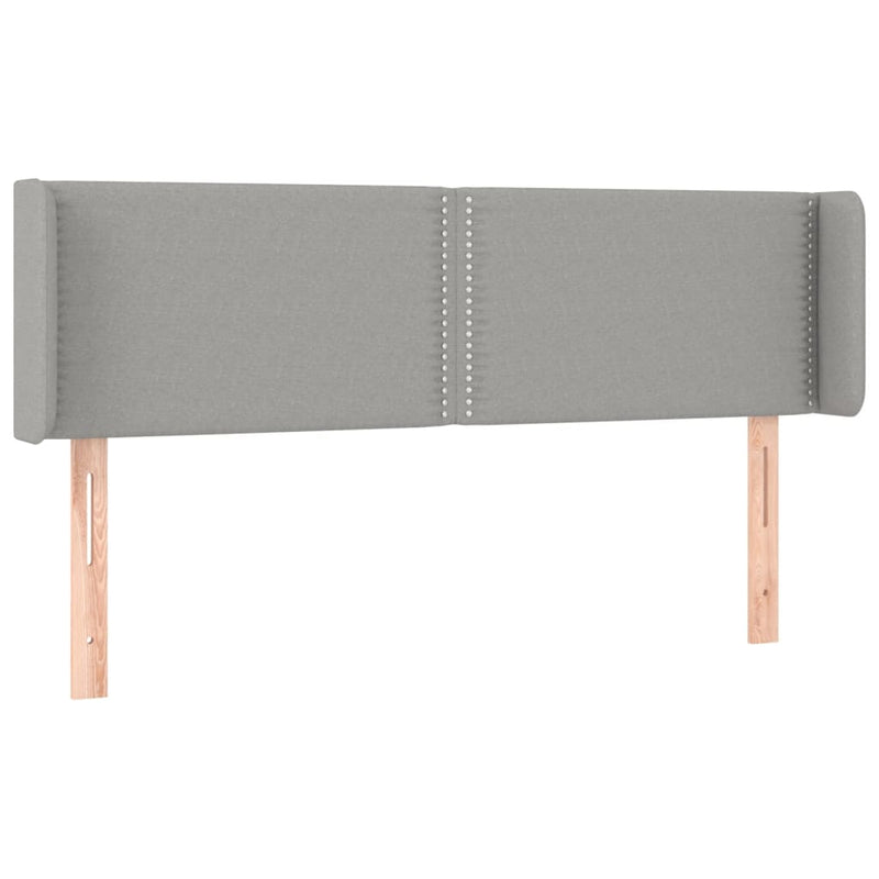 vidaXL világosszürke szövet fejtámla 147x16x78/88 cm