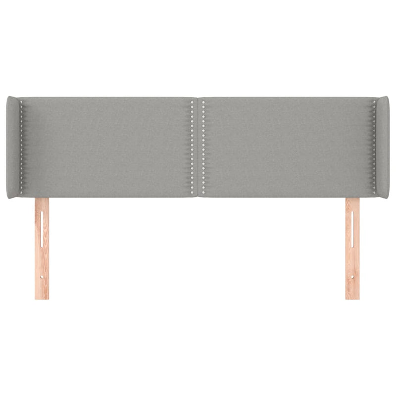 vidaXL világosszürke szövet fejtámla 147x16x78/88 cm