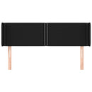 vidaXL fekete szövet fejtámla szárnyakkal 147x16x78/88 cm